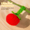 Felt Persimmon Cat Teaser Toy with Bell