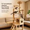 Large Wooden Cat Tree with Sisal Scratching Posts
