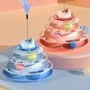 Cat Spinning Wheel Toy with Feather Wand