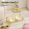 Ceramic Double Bowl Slow Feeder Set for Pets