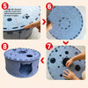 Felt Donut Cat Scratcher Bed with Semi-Enclosed Tunnel