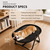 Oval Foldable Elevated Pet Cot for Cats and Dogs