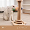 Vertical Sisal Cat Scratching Post with Cat Tree Structure