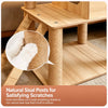 Large Wooden Cat Tree with Sisal Scratching Posts
