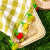 Felt Persimmon Cat Teaser Toy with Bell