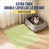 Double-Layer Cat Litter Mat with Collection Pocket