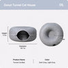 Enclosed Donut Cat Bed with Tunnel