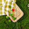 Felt Persimmon Cat Teaser Toy with Bell