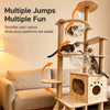 Large Wooden Cat Tree with Sisal Scratching Posts