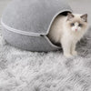 Enclosed Donut Cat Bed with Tunnel