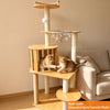 Large Wooden Cat Tree with Sisal Scratching Posts