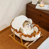 French-Style Cat Bed for Indoor Lounging