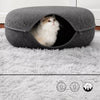 Enclosed Donut Cat Bed with Tunnel