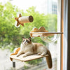 Window-Mounted Cat Hammock and Space Capsule Perch