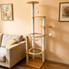 Large Wooden Cat Tree with Sisal Scratching Posts