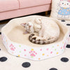 Petal-Shaped Corrugated Cardboard Cat Scratcher
