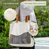 Canvas Pet Carrier Shoulder Bag with Mesh Panels
