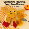 Waffle Plush Cat Toy with Crinkle Paper and Catnip