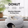 Enclosed Donut Cat Bed with Tunnel