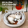Cat Bed with Integrated Scratcher and Removable Washable Cover