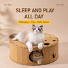 Felt Donut Cat Scratcher Bed with Semi-Enclosed Tunnel