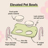 Ceramic Double Bowl Slow Feeder Set for Pets