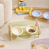 Ceramic Double Bowl Slow Feeder Set for Pets