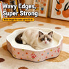 Petal-Shaped Corrugated Cardboard Cat Scratcher