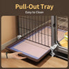 Indoor Iron Dog Crate for Small Dogs with Separate Toilet Area