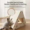 Triangular Cardboard Cat Scratcher House