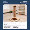Vertical Sisal Cat Scratching Post with Cat Tree Structure
