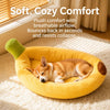 Banana-Shaped Pet Bed for Small Dogs and Cats