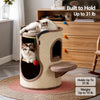 Cat Scratching Tower with Sisal Barrel and Resting Platforms