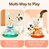 Cat Spinning Wheel Toy with Feather Wand