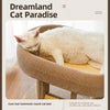 Low-Profile Cat Tree with Sisal Scratcher and Cat Bed
