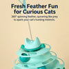 Cat Spinning Wheel Toy with Feather Wand