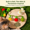 Felt Persimmon Cat Teaser Toy with Bell