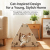 Triangular Cardboard Cat Scratcher House