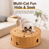 Felt Donut Cat Scratcher Bed with Semi-Enclosed Tunnel
