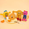 Waffle Plush Cat Toy with Crinkle Paper and Catnip