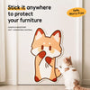 Wall-Mounted Cat Scratcher with Adhesive Backing