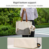 Canvas Pet Carrier Shoulder Bag with Mesh Panels