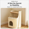 Two-Level Square Sisal Cat Scratching Barrel with Cat Bed