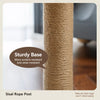 Low-Profile Cat Tree with Sisal Scratcher and Cat Bed