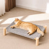 Elevated Cat Bed with Built-In Scratching Surface