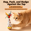 Beech Wood Wobble Cat Toy with Feather and Twist Designs