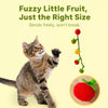 Felt Persimmon Cat Teaser Toy with Bell
