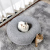 Enclosed Donut Cat Bed with Tunnel