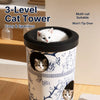 Three-Tier Corrugated Cardboard Cat Scratcher House