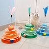 Cat Spinning Wheel Toy with Feather Wand